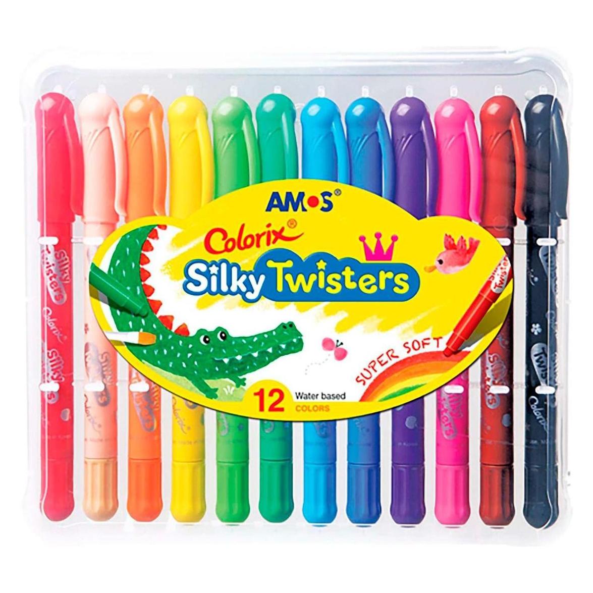 Amos Silky Twisters Buntstifte in 12 Farben (12x) (191260)