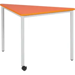 Pythagoras Dreiecktisch fahrbar mit Vollkern Tischplatte "Powersurf"