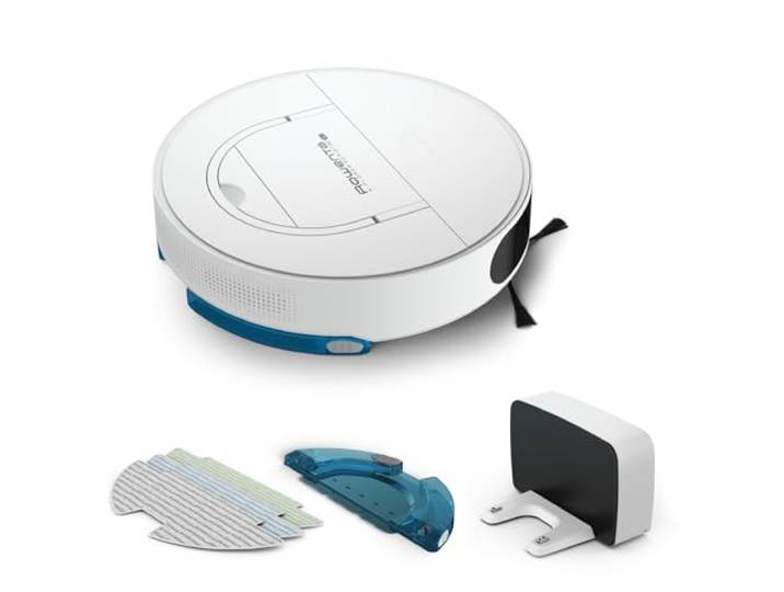Rowenta X-PLORER Série 130 AI Animal & Allergy\, Robot Aspirateur Lave-Vaisselle\, Haut 8 cm\, Intelligence Artificielle\, Cartographie et Paramètres Personnalisés\, Nettoyage 4 en 1\, 3 Chiffons