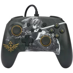 PowerA Verbesserter kabelgebundener PowerA-Controller für Nintendo Switch - Battle-Ready Link (Switch), Gaming Controller, Gold, Grau, Weiss, Schwarz