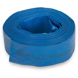 EBERTH 2" Flachschlauch, 10m lang, 52mm Durchmesser, flexibel, widerstandsfähig, PVC, blau, ideal für Pumpen und Bewässerung