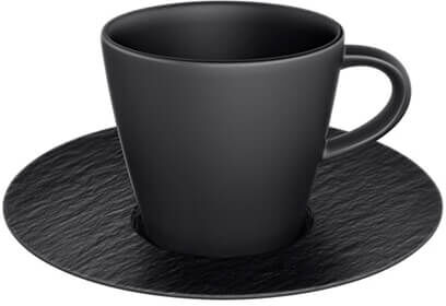 Villeroy & Boch Manufacture Rock Noire Espresso Cup & Saucer