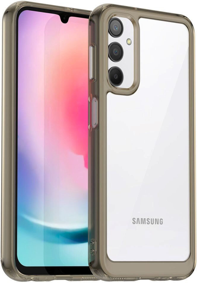 INCOVER Samsung Galaxy A24 Cover Acrylic Combo - Gennemsigtig / Grå