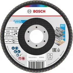 Bosch X451 Fächerschleifscheiben, 115mm, T29, K120 - 2608626128