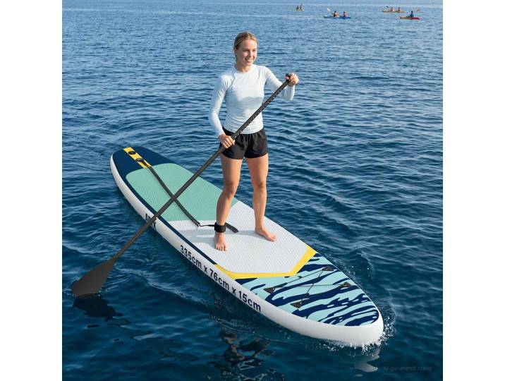 vidaXL Aufblasbares Stand Up Paddle Board APEX 335 x 76 x 15 cm Blau