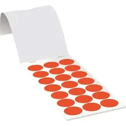 Aufkleber I Markierungspunkt, blanko, rot, Haftpapier, ablösbar, Ø37mm, 50/Heft