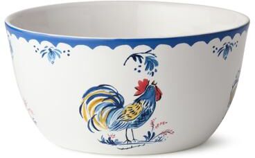 "Certified International French Rooster 198 oz. Deep Bowl - 11.00""L x 11.00""W x 5.50""H"
