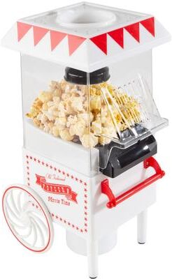 Air Popper Popcorn Maker – Vintage-Style Countertop Popper Machine with 6-Cup Capacity by Great Northern Popcorn (White)