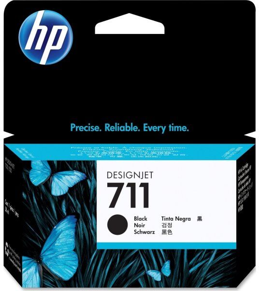 HP No 711 Cz129a Blækpatron, Sort