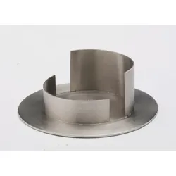 Taufkerzenhalter Messing vernickelt silber matt, für Ø 8 cm Taufkerzen