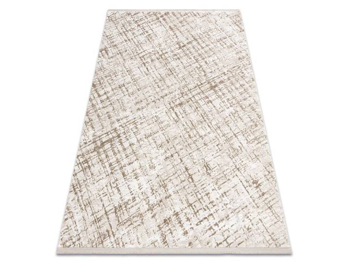 Tapis moderne DUKE 51550 beige / crème - Treillis structuré très doux franges - 280x370 cm