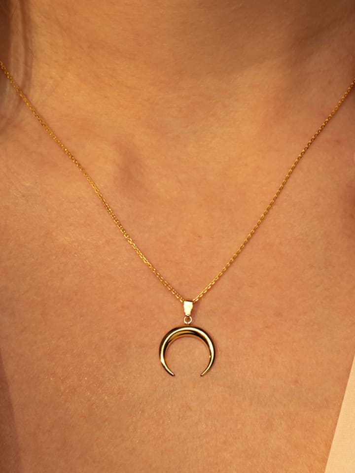 DIAMOND & CO Gold-Anhänger "Demi lune" - onesize