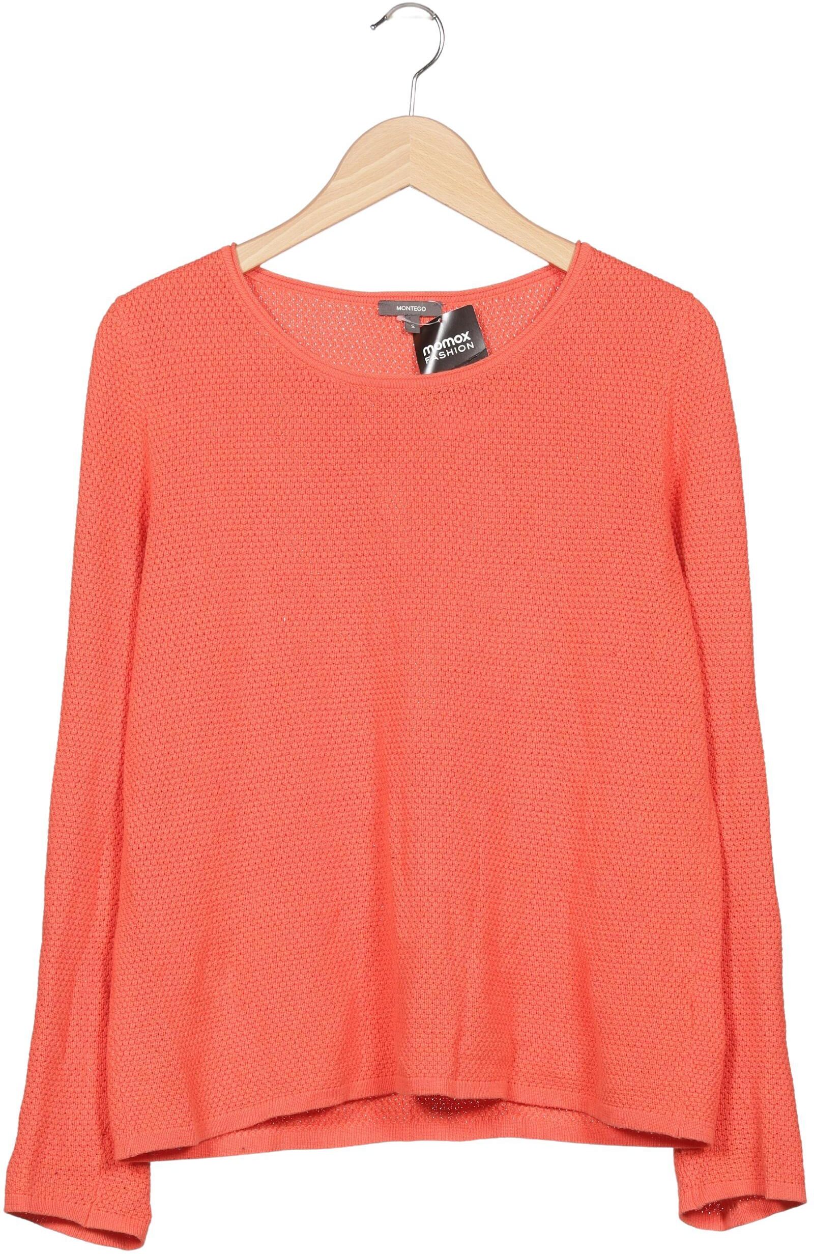 Montego Damen Pullover, Orange, Gr. S, Baumwolle - Second Hand