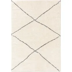 benuta Nest Hochflor Shaggyteppich Benno Cream 140x200 cm - Hochflor Teppich für Wohnzimmer