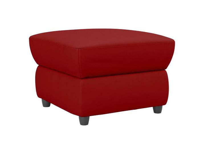 Polsterhocker Boston Rot Lederlook