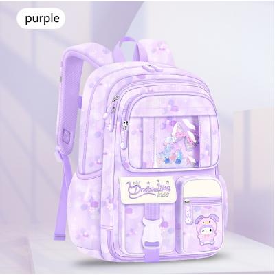 LightInthebox Girls' Cute Cartoon Backpack – Dreamlike Kids School Bag with Bunny Print and Multiple Pockets for Elementary Students