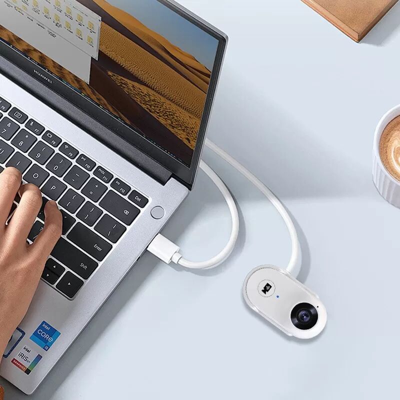 INF Mini caméra sport magnétique A100+ blanche : Caméra d'action HD 1080p de poche