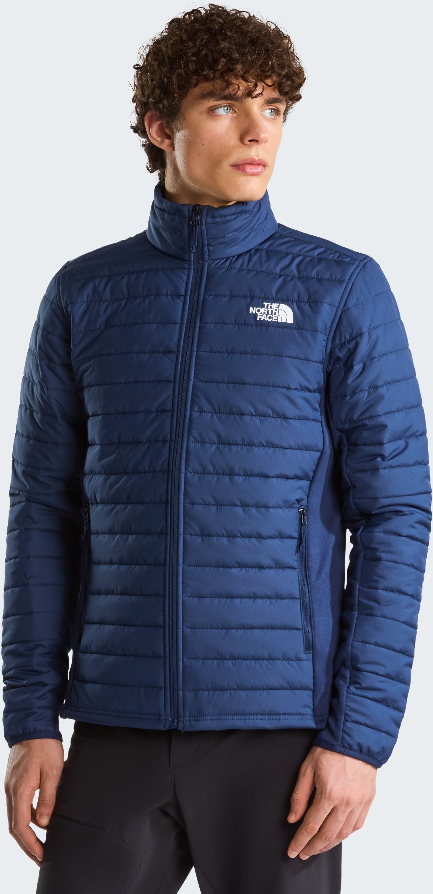 Funktionsjacke THE NORTH FACE "M CANYONLANDS HYBRID JACKET", Herren, Gr. S, blau (summit navy), Web, Obermaterial: 100% Polyester, Jacken Funktionsjacke, mit Stehkragen, wärmeisolierend