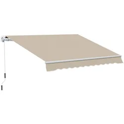 MARKISE, Beige+Weiß, Aluminium, Eisen, Polyester