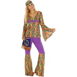 tectake® Frauenkostüm Hippie
