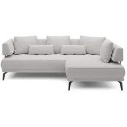 Ecksofa Giotto Stoff Silber