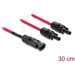 DELOCK DL4 Solar Splitter Kabel 2xST > 1xBU 30cm rot