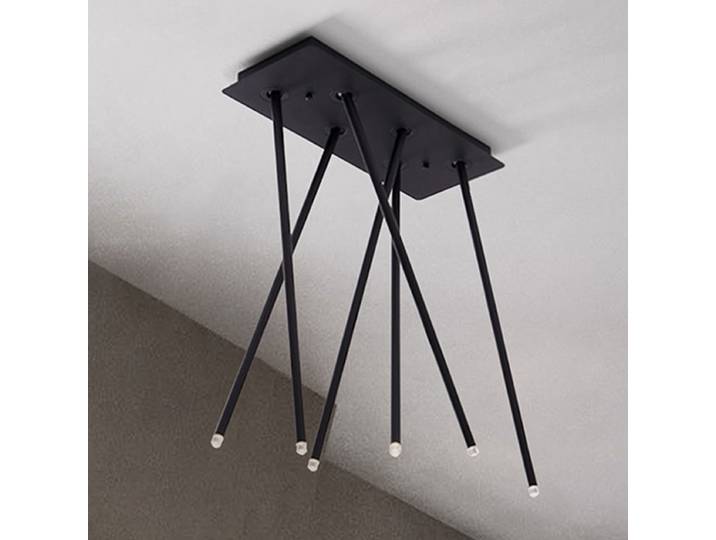 Deckenleuchte Stilvi 50 x 65 x 20cm Schwarz Material: Metall Metallart: Aluminium Oberfläche Metall: Lackiert Nicht austauschbare LEDs
