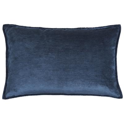 Dekokissen DONE. "Fame", blau (dunkelblau, meliert), B:40cm H:1cm L:60cm, Polyester, Dekokissen_Sitzkissen_Kissenhüllen, Hohe Lichtreflektion