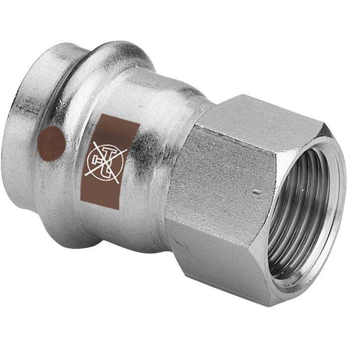 Viega Temponox Übergangsstück 811884 54 mm x Rp 2, Stahl, nicht rostend, Rp-Gewinde, SC-Contur