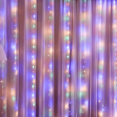 Inspire Curations 3M 6M USB LED Curtain Lights With Remote multicolor 3mx2m 200led