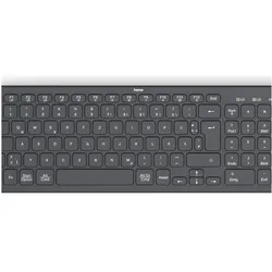 Hama 173057 Tastatur WK-300, DE (DE, Kabellos), Tastatur, Schwarz