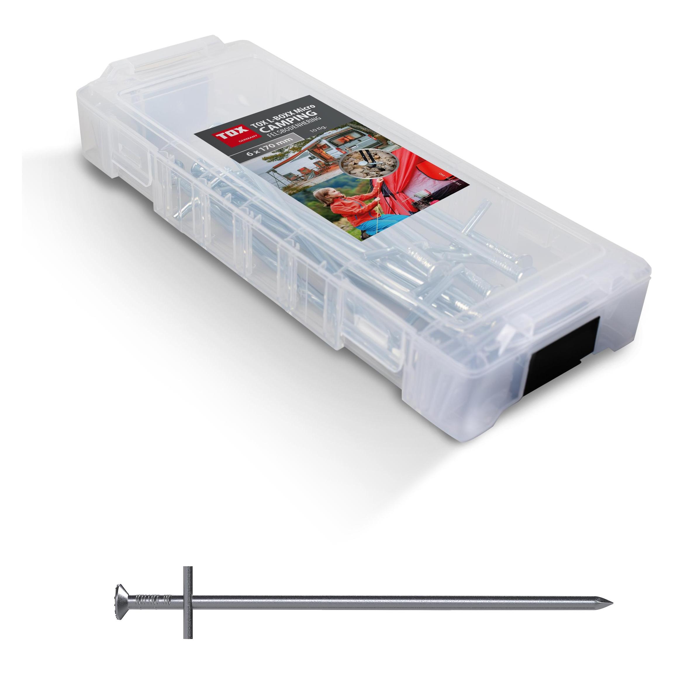 Tox L-Boxx Micro Camping Felsbodenhering 6x170 mm (10 Stk.) (10 Stk.) (46902356)