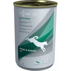 6x400 g Trovet Weight & Diabetic WRD für Hunde