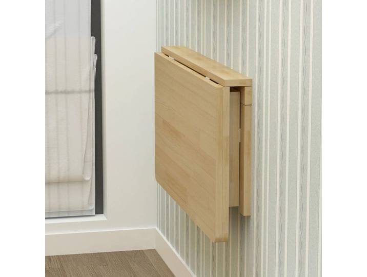 Table murale pliable en bois de pin - Bureau mural rabattable 60x40x25 cm charge 40 kg {