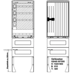 GSAB Elektrotechnik Normkabelverteiler 0S1000KLSL2