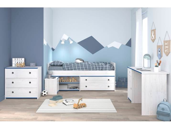 Jugendzimmer-Set PARISOT Smoozy , weiss (weiß), Schlafzimmermöbel-Sets, Jugendzimmer-Set