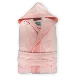 The One Towelling Unisex Kapuzen Bademantel Velour Bathrobe salmon 2XL/3XL