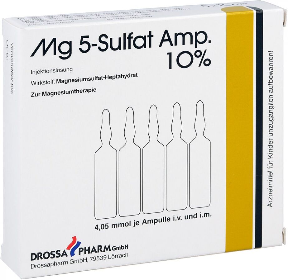 Mg 5 Sulfat Ampullen 10% Injektionslösung
