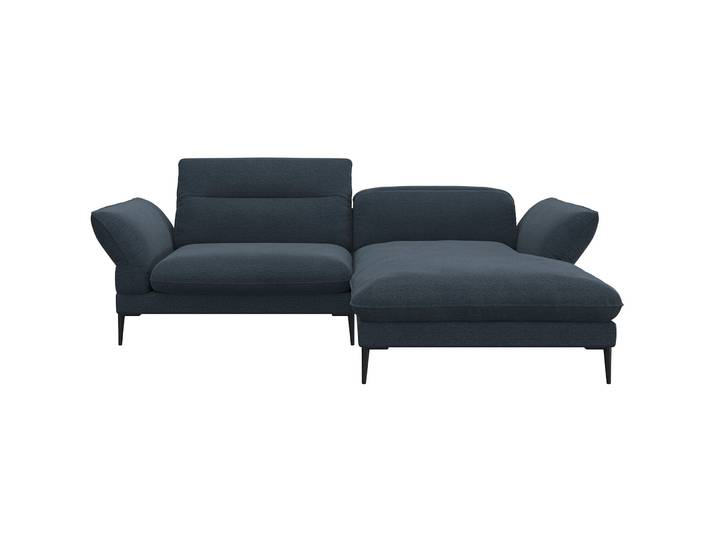 Ecksofa Tiara Stoff graublau B 241 T 88 cm