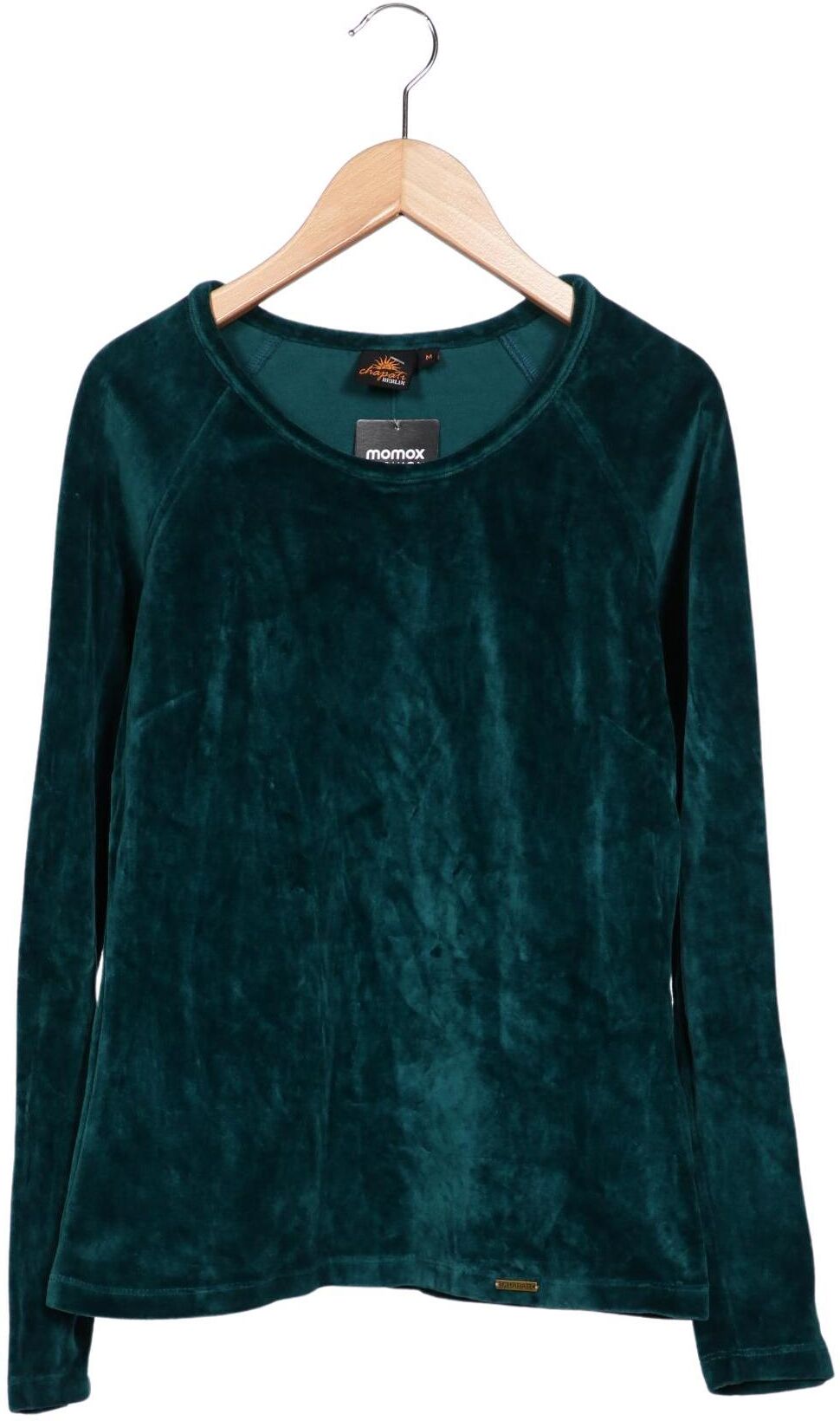 Chapati Berlin Damen Langarmshirt, Grün, Gr. M, Baumwolle - Second Hand