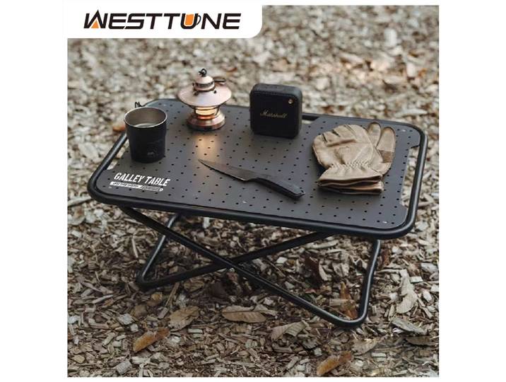 WESTTUNE Table de Camping pliante tactique légère en alliage d'aluminium Table Portable stockage rapide pêche en plein air pique-nique barbecue bureau
