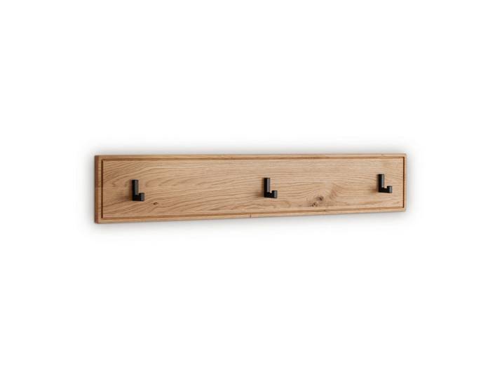 Linea Natura Hakenleiste, Wildeiche, Holz, Wildeiche, massiv, 80x14x4 cm, Aufhängemöglichkeit, Garderobe, Garderobenhaken, Hakenleisten