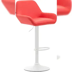 CLP Barhocker Braga Kunstleder rot/weiß
