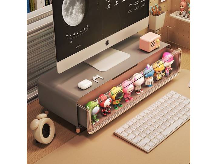 Affichage de stockage de boîte ennemi de bureau, modèle de dessin animé T1, moniteur d'ordinateur recommandé pour augmenter le stockage, boîte de stockage britannique, traitée 755