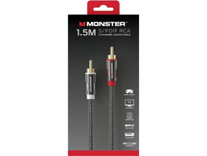 Monstercable - Câble Rca Audio Interconnexion 2rca M/M 1.50m