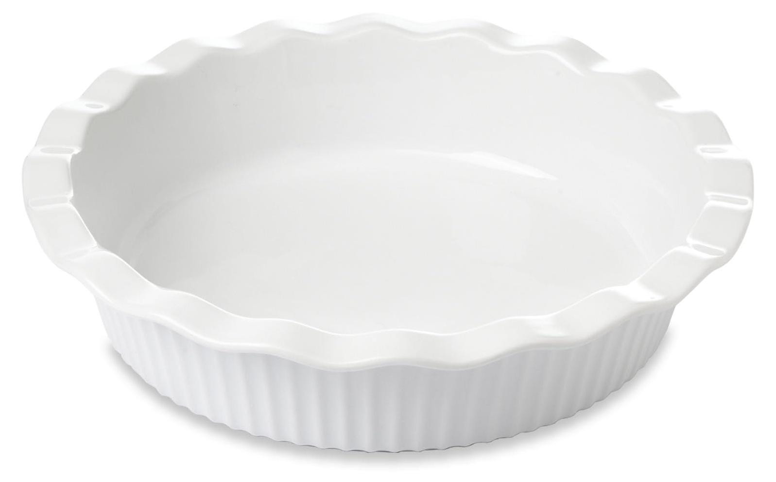 Lustrens Keramische Diepe Taartschaal, 22 cm, 1500 ml, Ovenbestendig Porseleinen Bakblik