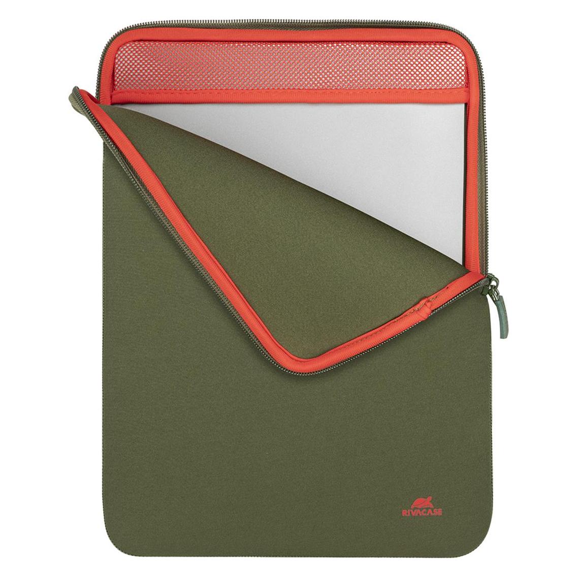 Rivacase Anti-shock Case for MacBook 13" Vertical Zip Khaki - Green (15.60") (5221 Khaki Sleeve)