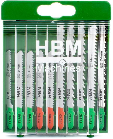 Set di lame per seghetto alternativo professionale da 10 pezzi HBM