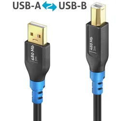 PureLink USB-A>B Kabel 3m FI-U200-030