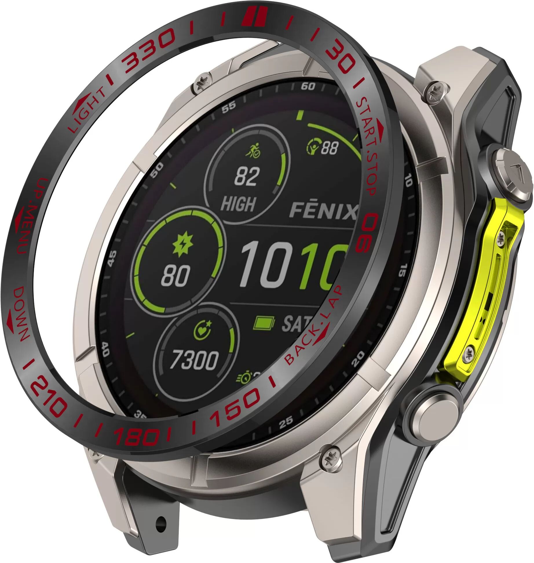 INF Garmin Tactix 8 51mm AMOLED Lünette - Black Red Racing Edition